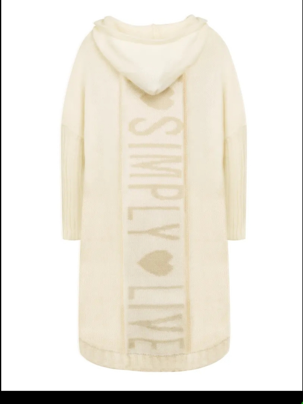 Solid Open Front Hooded Cardigan - Casual Long Sleeve Cardigan - Picture 6 of 6
